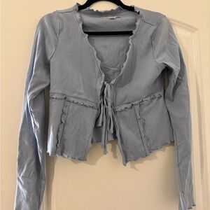 Kimchi Blue Size large. Light Blue Front Tie Top